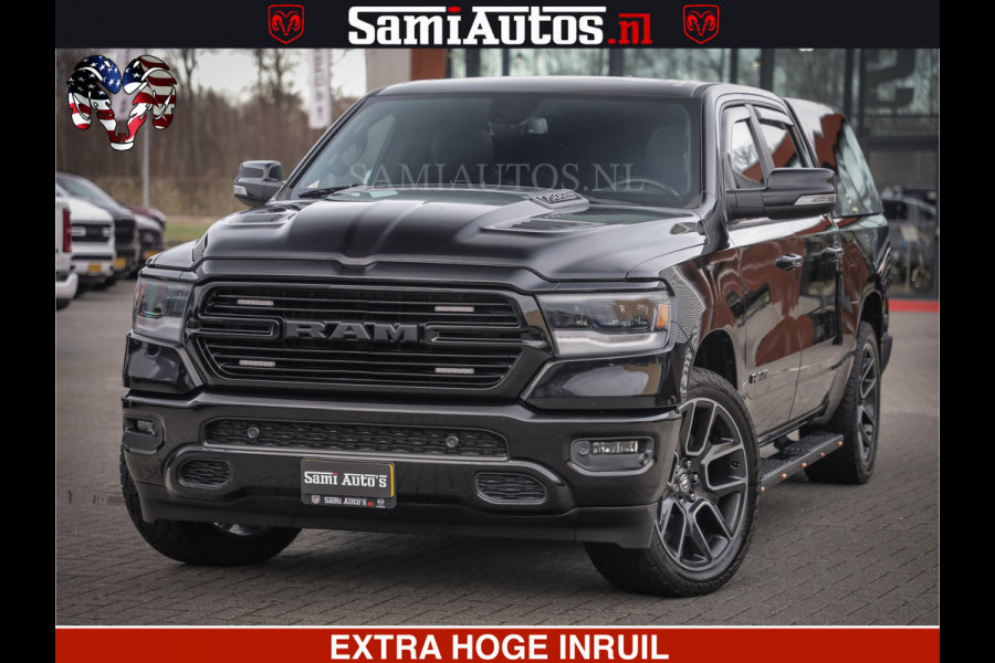 Dodge Ram 1500 SPORT 5.7 V8 HEMI | HUIF | 4x4 | OPEN UITLAAT KLEP | PANORAMA DAK | CREW CAB | 5 PERSOONS DUBBELE CABINE DC | GRIJSKENTEKEN |