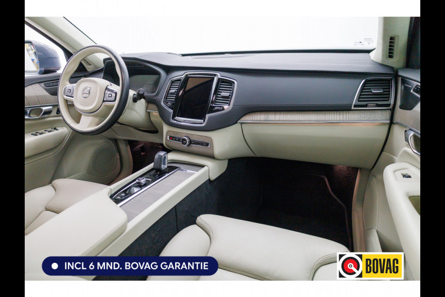 Volvo XC90 2.0 T8 Recharge AWD Ultimate Bright 456 PK Long range | 7 persoons! | Pano | Leer | Headup | All-season Harman Kardon, Stoel-, stuur- & achterbankverw, Elec. voorstoelen met geheugen, Pilot assist, 360 Camera