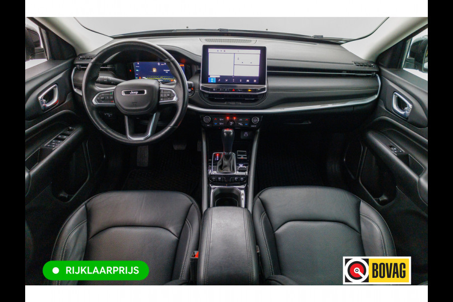 Jeep Compass 4xe 240 Hybrid Electric S 240 PK automaat | Leer | 19 Inch All-season | Stoel- Stuurverwarming Navigatie, Adaptive Cruise, Elektrische achterklep, Camera