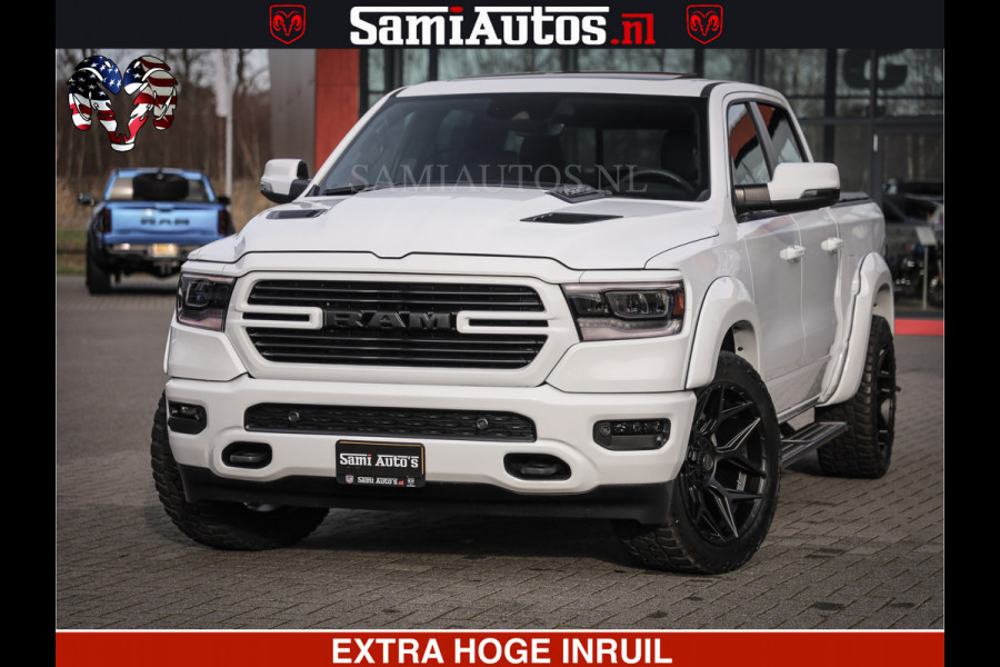 Dodge Ram V8 5.7 402PK | LARAMIE SPORT | Krachtige Hemi | Panorama Dak | 12' Scherm | LPG | Comfortabele Dubbele Cabine met Royale 5 Zitplaatsen | NIEUW EN BPM vrij | Nu Leverbaar uit Voorraad | Nr 2529 - 1277 |