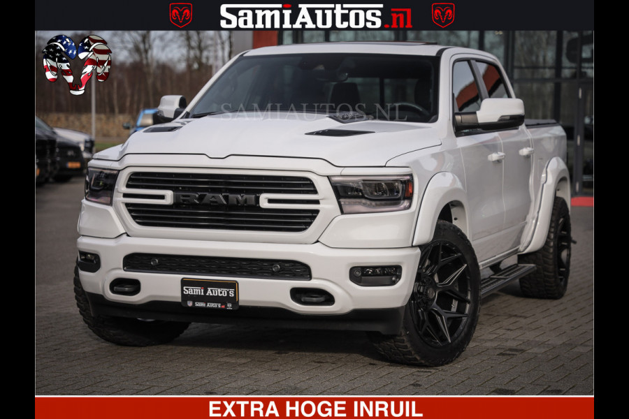 Dodge Ram V8 5.7 402PK | LARAMIE SPORT | Krachtige Hemi | Panorama Dak | 12' Scherm | LPG | Comfortabele Dubbele Cabine met Royale 5 Zitplaatsen | NIEUW EN BPM vrij | Nu Leverbaar uit Voorraad | Nr 2529 - 1277 |