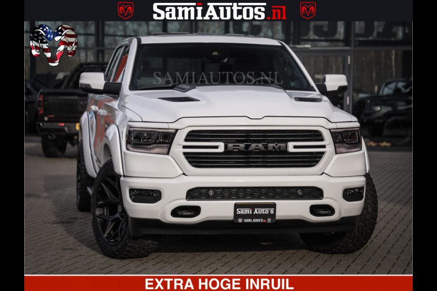 Dodge Ram V8 5.7 402PK | LARAMIE SPORT | Krachtige Hemi | Panorama Dak | 12' Scherm | LPG | Comfortabele Dubbele Cabine met Royale 5 Zitplaatsen | NIEUW EN BPM vrij | Nu Leverbaar uit Voorraad | Nr 2529 - 1277 |