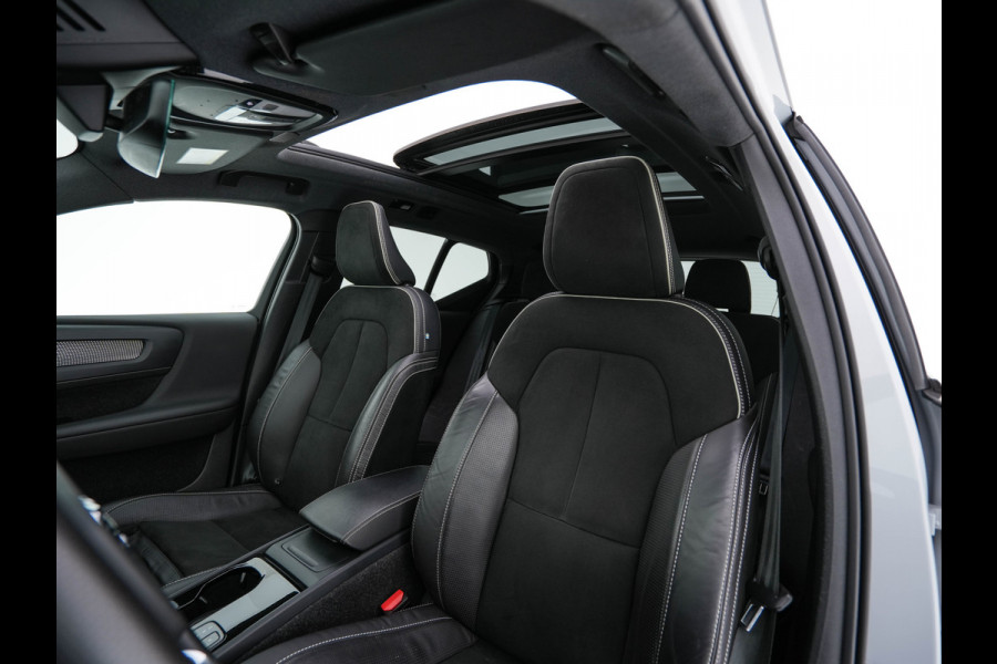 Volvo XC40 Recharge P8 AWD R-Design [ 3-Fase ] {SOH-89%} (INCL-BTW) *PANO | LEATHER-MICROFIBRE | DIGI-COCKPIT | FULL-LED | NAVI-FULLMAP | ECC | CARPLAY | PDC | KEYLESS | HEATED-SPORTSEATS | BLIS | PRIVACY-GLASS | 20"ALU*