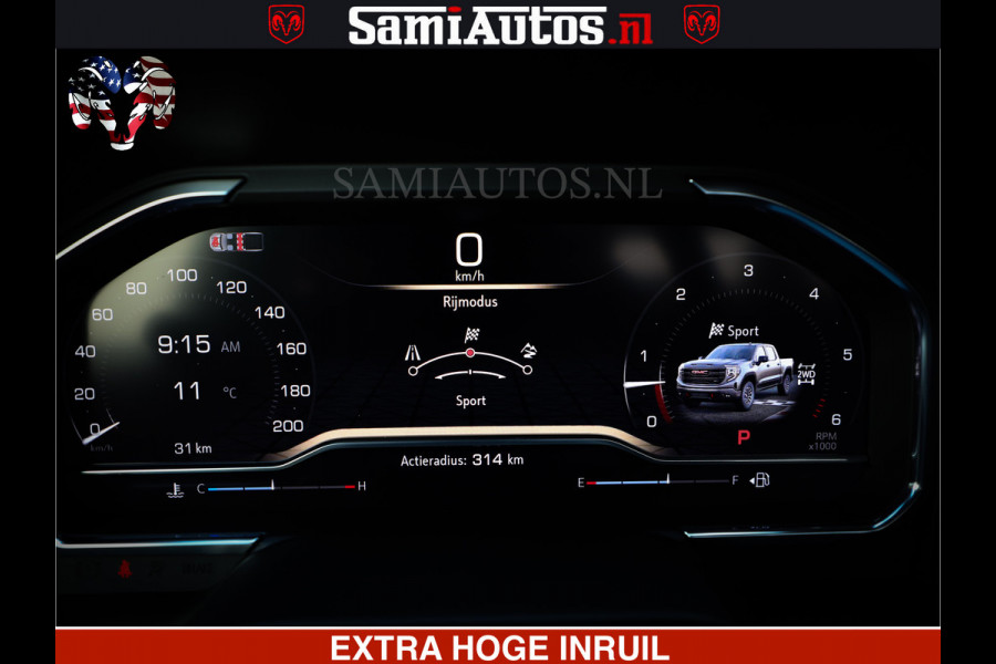 GMC Sierra AT4 6.2 V8 4X4 | VIRTUAL COCKPIT | LPG | HUD | BOM VOL | DC | RAM DEALER NEDERLAND | Dubbele Cabine met Royale 5 Zitplaatsen | BPM vrij | Nu Leverbaar uit Voorraad | Voorraad Nr 248378 |