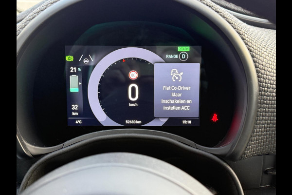 Fiat 500 La Prima 42 kWh SOH 92% U Connect Pdc Leder Led Camera Apple CarPlay & Android Auto Navi Autopilot ACC Lane Assist Keyles