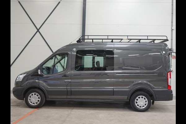 Ford Transit 130pk L3H2 Dubbele Cabine 6-Zits Airco Cruise control Trekhaak Imperiaal Euro6
