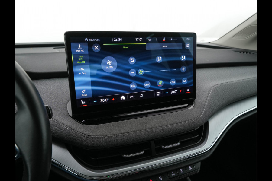 Škoda ENYAQ iV 80 [ 3-Fase ] {SOH-88% } (INCL-BTW) *LEATHER-FABRIC | FULL-LED | DIGI-COCKPIT | CAMERA | KEYLESS | NAVI-FULLMAP | AMBIENT-LIGHT | ECC | HEATED-COMFORTSEATS | DAB+ | PDC | CRUISE | CARPLAY | TOWBAR | 19"ALU*