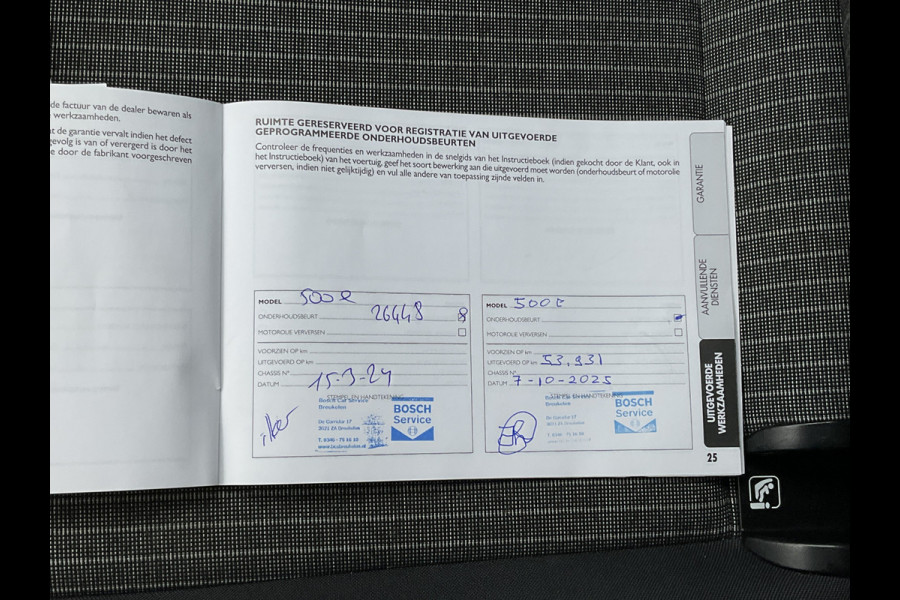 Fiat 500 Icon 42 kWh SOH 93% Carplay Cruise Clima Led Digitaal NL-Auto Voll.Onderhouden!