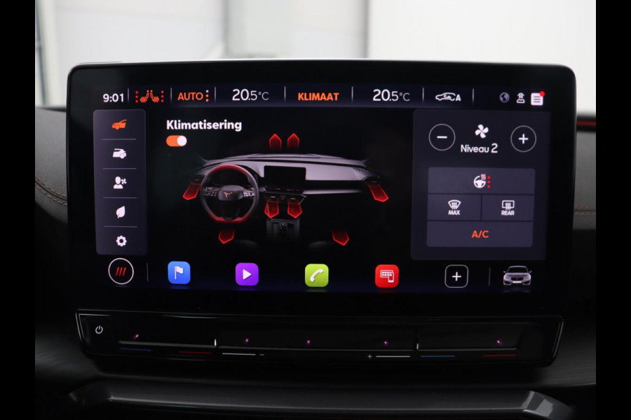 CUPRA Leon 1.4 e-Hybrid Black Edition | Origineel NL | Panoramadak | Leder | Stoelverwarming | Adaptive cruise | Sfeerverlichting | Carplay | Memory | Keyless | Camera | Stuurverwarming | PHEV | Plug In