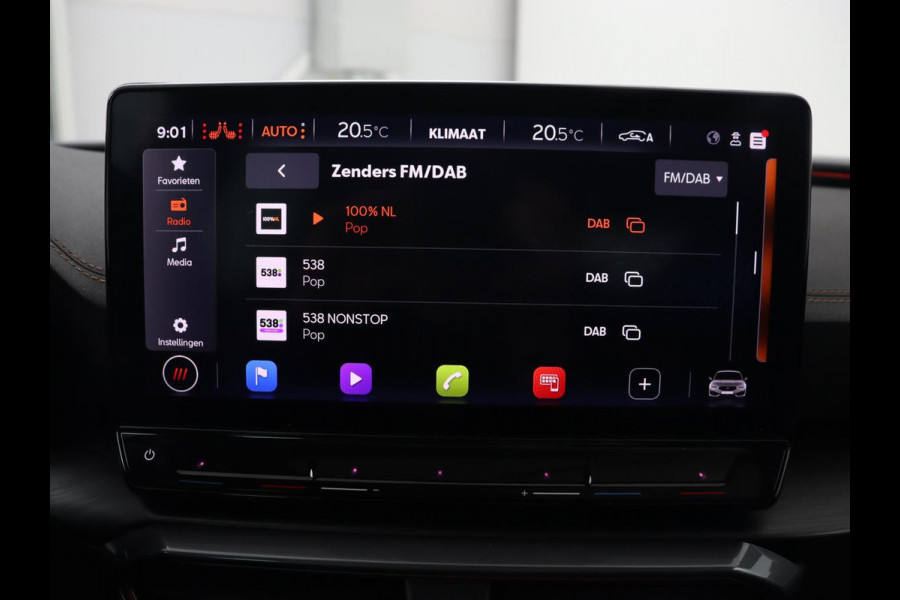 CUPRA Leon 1.4 e-Hybrid Black Edition | Origineel NL | Panoramadak | Leder | Stoelverwarming | Adaptive cruise | Sfeerverlichting | Carplay | Memory | Keyless | Camera | Stuurverwarming | PHEV | Plug In