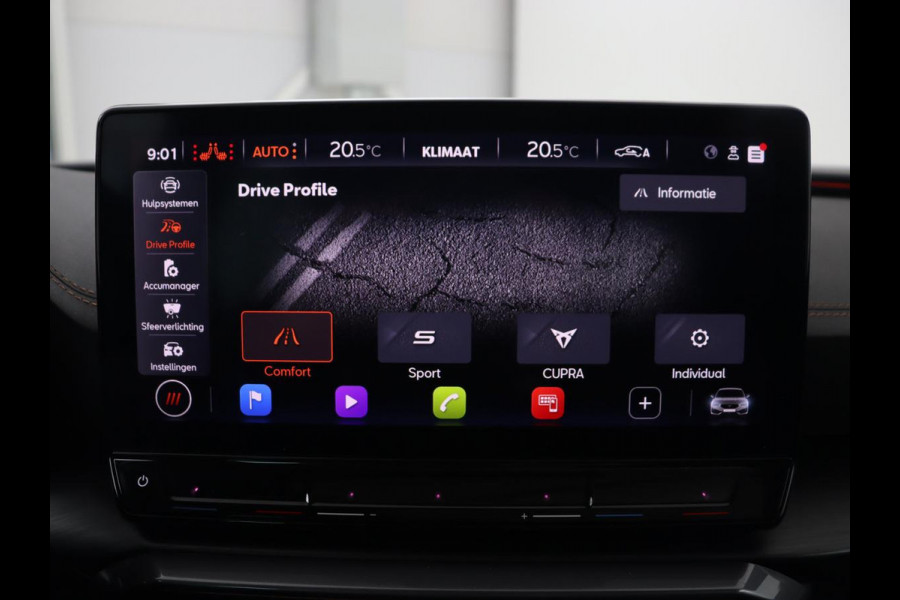 CUPRA Leon 1.4 e-Hybrid Black Edition | Origineel NL | Panoramadak | Leder | Stoelverwarming | Adaptive cruise | Sfeerverlichting | Carplay | Memory | Keyless | Camera | Stuurverwarming | PHEV | Plug In