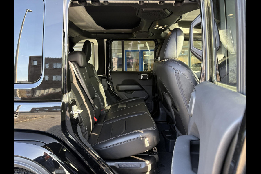 Jeep Wrangler Unlimited 4xe 380pk Sahara PHEV | Leder | Stoel- & Stuurverwarming | Navigatie | Afneembaar Dak |