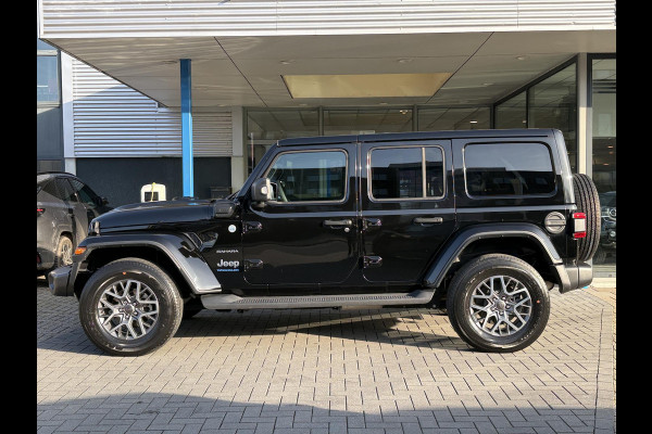 Jeep Wrangler Unlimited 4xe 380pk Sahara PHEV | Leder | Stoel- & Stuurverwarming | Navigatie | Afneembaar Dak |