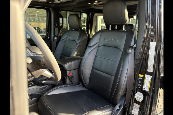 Jeep Wrangler Unlimited 4xe 380pk Sahara PHEV | Leder | Stoel- & Stuurverwarming | Navigatie | Afneembaar Dak |
