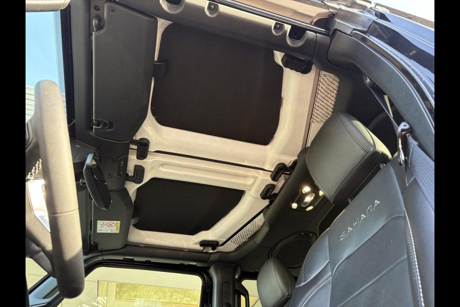 Jeep Wrangler Unlimited 4xe 380pk Sahara PHEV | Leder | Stoel- & Stuurverwarming | Navigatie | Afneembaar Dak |