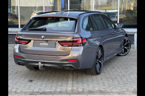 BMW 5 Serie Touring 530i xDrive High Executive M Sport Pakket Automaat / Panoramadak / Trekhaak / Integrale Actieve Besturing / Stoelventilatie / Driving Assistant Professional / Bowers & Wilkins / Laserlight / M Sportremsysteem / Soft Close