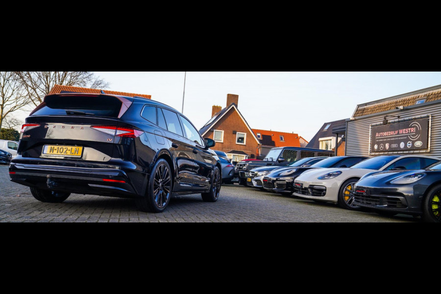 Škoda ENYAQ iV 80 Founders Edition Black | Massage | Stuurwielverwarming | 360 Camera | Achterbank Verwarming