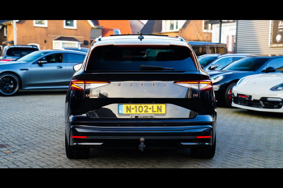 Škoda ENYAQ iV 80 Founders Edition Black | Massage | Stuurwielverwarming | 360 Camera | Achterbank Verwarming