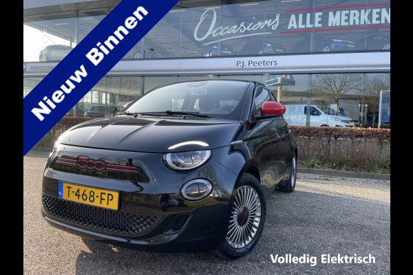 Fiat 500 RED 42 kWh Airco - Achteruitrijcamera - Apple carplay - Cruise control - Parkeersensor achter - Navigatiesysteem full map - Bluetooth - Centrale vergrendeling - Elektrische ramen voor - Keyless start -  Stuur multifunctioneel