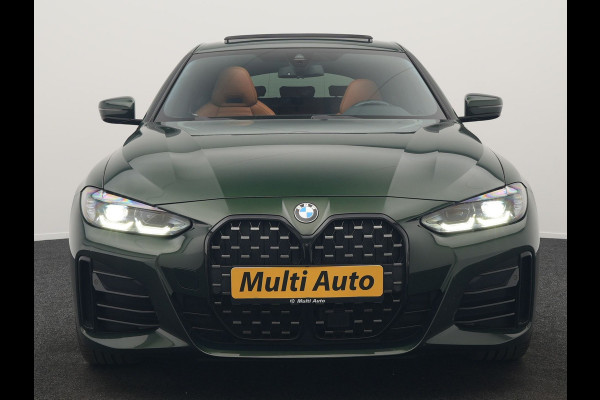 BMW 4 Serie Gran Coupé 430i M Sport 245pk Dealer O.H Sanremo Green | Panodak | Lederen Competition Stoelen Memory & Verwarmd | Adaptive Onderstel | 360 Camera | Harman & Kardon | 19" L.M | Carbon | Apple Carplay | Navigatie | Blis | Virtual | DAB |