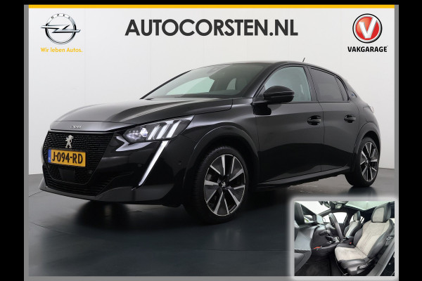 Peugeot e-208 EV GT-line 350 50kWh Pano-dak 360°Camera Leder/Alcantara Adaptive-Cruise Apple Carplay Android Auto Navi Ecc Pdc-a+v SOH 89% Stoelverwarming Led Lmv 17" Regen-Lichtsensor Privacy Glas Keyless DAB+ 1e Eigenaar Origineel Nederlandse Auto Dealeronderhouden Bomvol € 40.000 nieuw!