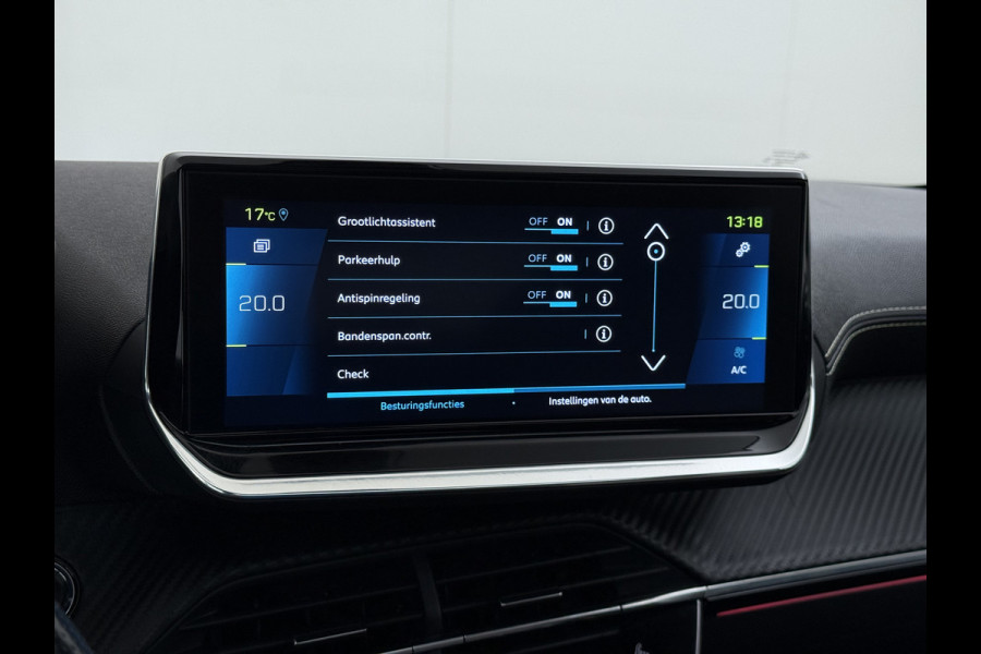 Peugeot e-208 EV GT-line 350 50kWh Pano-dak 360°Camera Leder/Alcantara Adaptive-Cruise Apple Carplay Android Auto Navi Ecc Pdc-a+v SOH 89% Stoelverwarming Led Lmv 17" Regen-Lichtsensor Privacy Glas Keyless DAB+ 1e Eigenaar Origineel Nederlandse Auto Dealeronderhouden Bomvol € 40.000 nieuw!