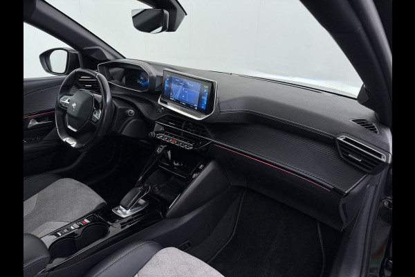 Peugeot e-208 EV GT-line 350 50kWh Pano-dak 360°Camera Leder/Alcantara Adaptive-Cruise Apple Carplay Android Auto Navi Ecc Pdc-a+v SOH 89% Stoelverwarming Led Lmv 17" Regen-Lichtsensor Privacy Glas Keyless DAB+ 1e Eigenaar Origineel Nederlandse Auto Dealeronderhouden Bomvol € 40.000 nieuw!
