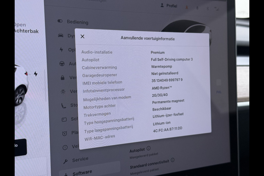 Tesla Model Y RWD Warmtepomp LFP-Accu Leer Lmv Camera's Pano-dak Adap.Cruise Navi Ecc Autopilot Stoel+Stuur+Achterbank Verwarming Elek.Achterklep Dodehoek detector Draadloze telefoonlader SOH 93% 1e Eigenaar Origineel Nederlandse Auto 1.600KG Trekgewicht