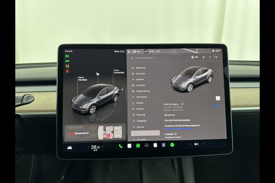 Tesla Model Y Long Range AWD 75 kWh [ 3-Fase ] {SOH-87%} (INCL-BTW) Aut. *PANO | AUTO-PILOT | LEATHER | NAVI-FULLMAP | MATRIX-LED | KEYLESS | CAMERA | DAB+ | HEATED-COMFORTSEATS | PRIVACY-GLASS | TOPVIEW |  19''ALU*