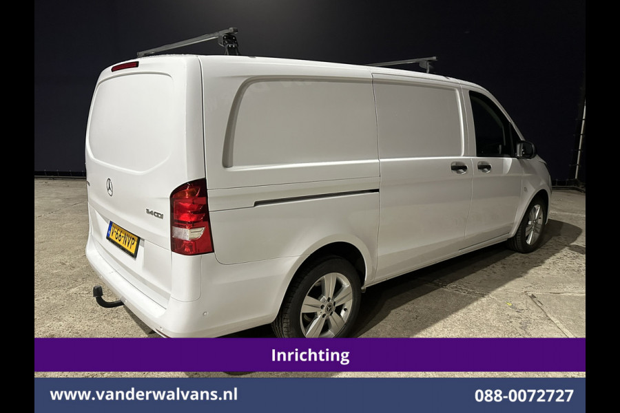 Mercedes-Benz Vito 114 CDI 136pk L2H1 Inrichting Euro6 Airco | Camera | LM velgen | Cruisecontrol | Trekhaak | Stoelverwarming Dakdragers, Parkeersensoren, Bijrijdersbank, Achterklep