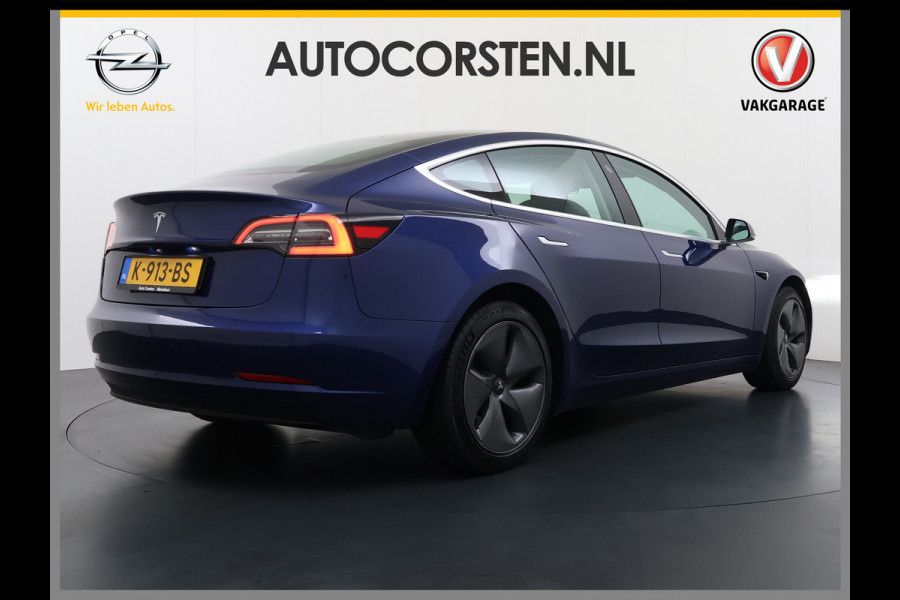Tesla Model 3 SR Plus 325PK LFP Accu SOH 91% Lmv 18" AutoPilot Leder Pano-dak Adaptive-Cruise Camera's Elektr.-Stuur+Stoelen+Spiegels+Geheugen Navi LED ACC DAB Voorverwarmen interieur via App Keyless One-Pedal-Drive 1e Eigenaar Origineel Nederlandse Auto