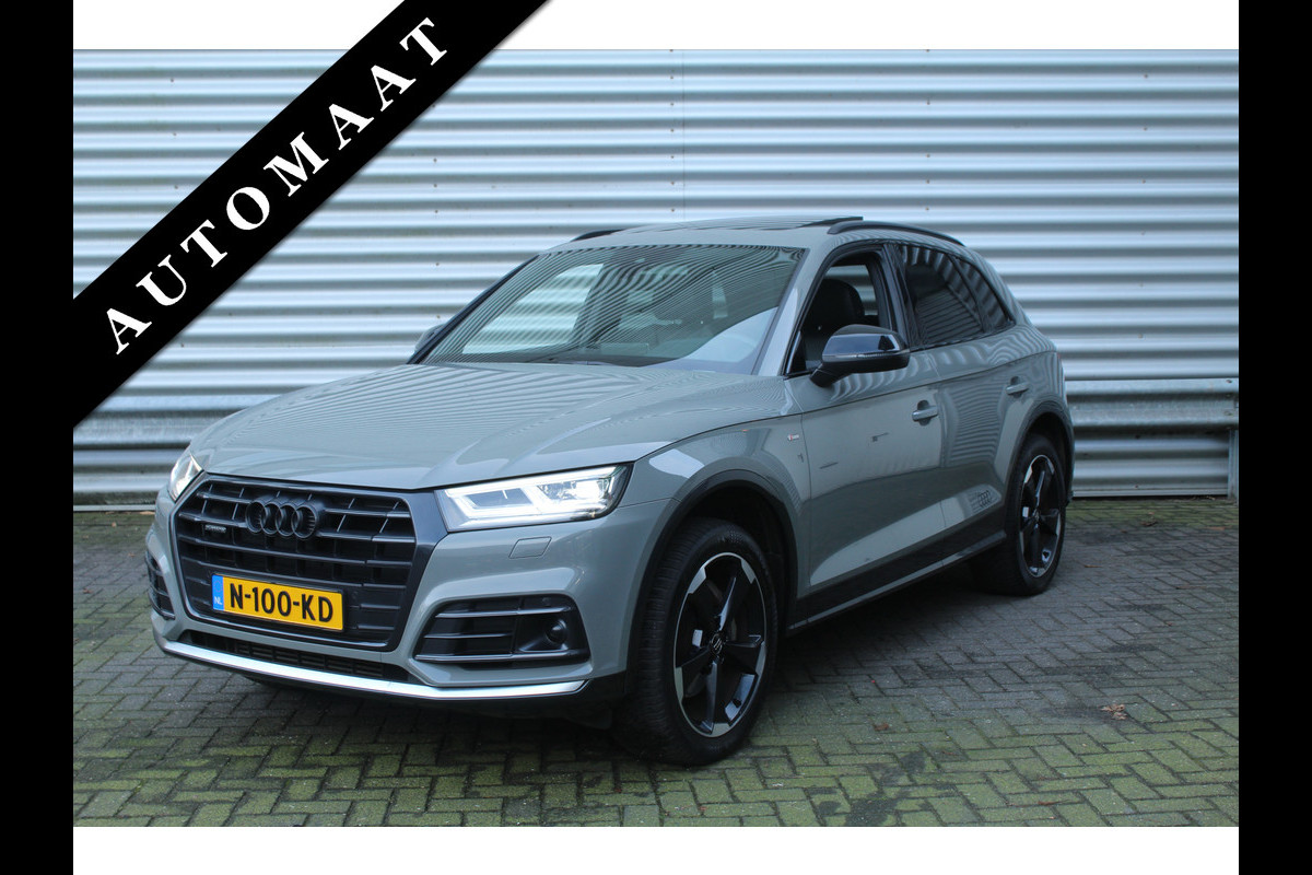 Audi Q5 2.0 TFSI 252pk quattro Sport S Line Black Edition Panoramadak Clima Cruise Navi Camera B&O Leder LMV Trekhaak 2400kg