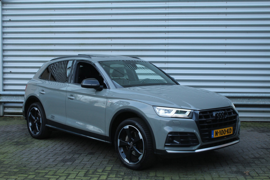Audi Q5 2.0 TFSI 252pk quattro Sport S Line Black Edition Panoramadak Clima Cruise Navi Camera B&O Leder LMV Trekhaak 2400kg