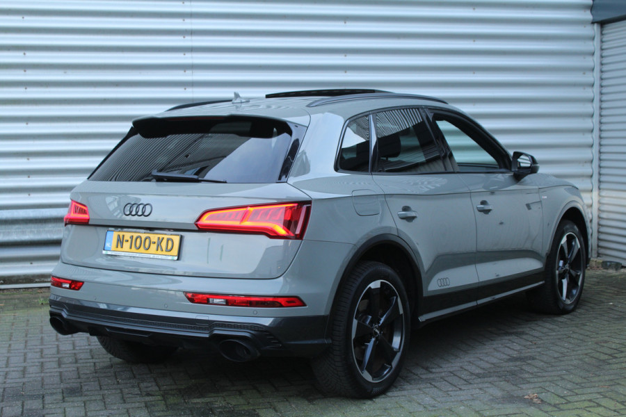 Audi Q5 2.0 TFSI 252pk quattro Sport S Line Black Edition Panoramadak Clima Cruise Navi Camera B&O Leder LMV Trekhaak 2400kg