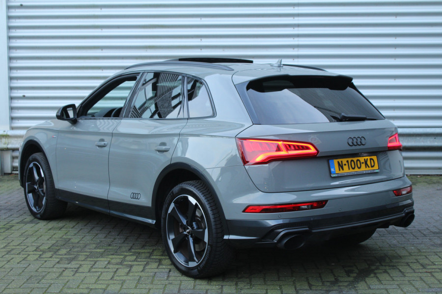 Audi Q5 2.0 TFSI 252pk quattro Sport S Line Black Edition Panoramadak Clima Cruise Navi Camera B&O Leder LMV Trekhaak 2400kg