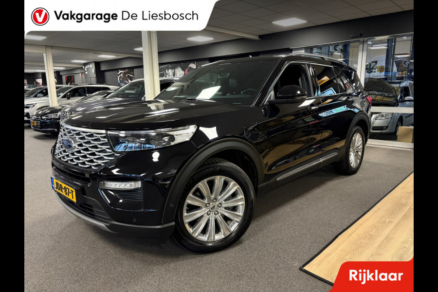 Ford Explorer 3.0 V6 EcoBoost PHEV Platinum 7 persoons / 360 camera / stoel verwarming + koeling / Panorama