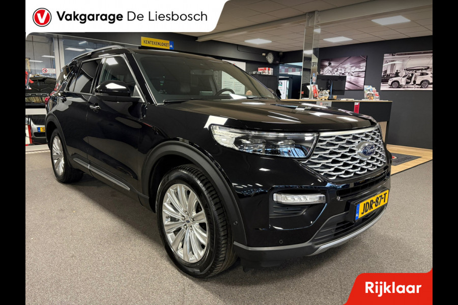 Ford Explorer 3.0 V6 EcoBoost PHEV Platinum 7 persoons / 360 camera / stoel verwarming + koeling / Panorama