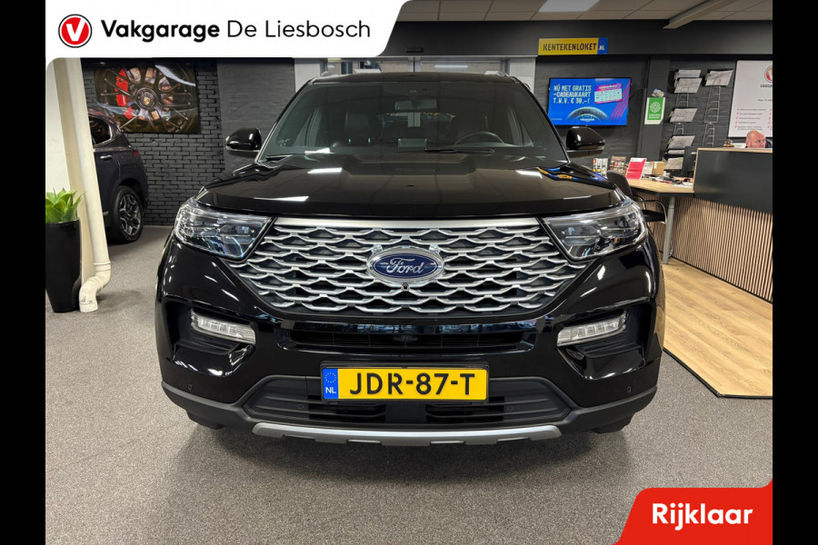 Ford Explorer 3.0 V6 EcoBoost PHEV Platinum 7 persoons / 360 camera / stoel verwarming + koeling / Panorama