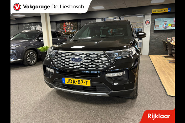 Ford Explorer 3.0 V6 EcoBoost PHEV Platinum 7 persoons / 360 camera / stoel verwarming + koeling / Panorama