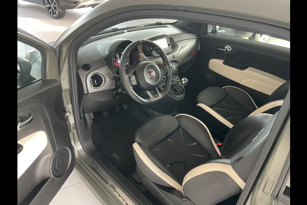 Fiat 500 0.9 TwinAir Turbo Sport Mat Groen Airco -  Cruise control - Bluetooth - Groot navigatiesysteem - Mistlampen voor - Licht metalen velgen 16 inch - Start/stop systeem - Stuur leder - Stuur multifunctioneel - Centrale deurvergrendeling met afstandsbediening