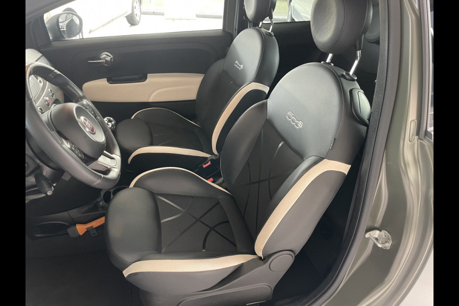 Fiat 500 0.9 TwinAir Turbo Sport Mat Groen Airco -  Cruise control - Bluetooth - Groot navigatiesysteem - Mistlampen voor - Licht metalen velgen 16 inch - Start/stop systeem - Stuur leder - Stuur multifunctioneel - Centrale deurvergrendeling met afstandsbediening