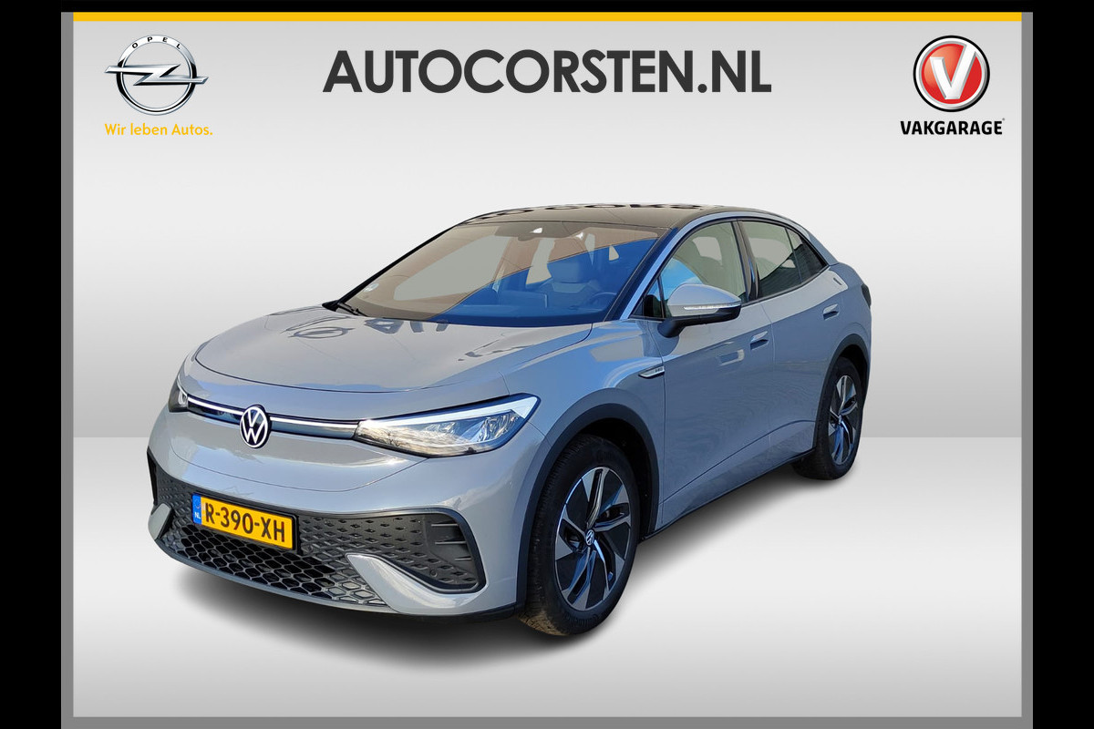 Volkswagen ID.5 Pro 77kWh SOH 98%!! Warmtepomp Afn-Trekhaak Adaptive-Cruise HUD Camera Navi 19"Lm Parkassist PDC-a+v Apple Android Carplay App-C Rijstrooksensor+Correctie Airco-Achter Stoel+Stuur+Vooraam+ruitensproeiers+wisserbl.-Verwarmd Head-up-Display Draadloze-lader Front Assist Voice-Command Keyless-Start Verkeersbordherk. AEB ESP BotsWaarsch. Two-Tone-lak Orig.NLse auto € 54.000 nieuw