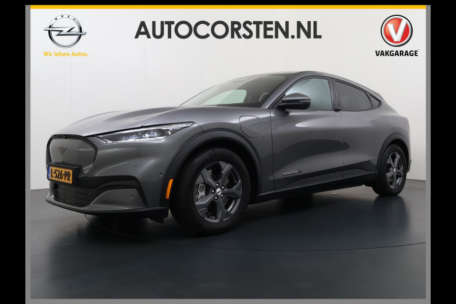 Ford Mustang Mach-E Extended RWD 98 kWh SOH 94% 294pk Pano-Dak Leer+8-weg-Elektr+Verwarmd+Geheugen 360-Camera Bang&Olufsen-HiFi Elektr.Achter Keyless Smartphone-key Dual-Ecc Ford-pass-Connect/Entry Speed-Assist Active-Breaking Blind-Spot-warning Driver-Alerd AB+  LMv LED-Lamp-v+a € 59.000 nieuw Orig.Nederlandse Auto 1e Eigenaar WLTP 610km