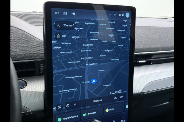 Ford Mustang Mach-E Extended RWD 98 kWh SOH 94% 294pk Pano-Dak Leer+8-weg-Elektr+Verwarmd+Geheugen 360-Camera Bang&Olufsen-HiFi Elektr.Achter Keyless Smartphone-key Dual-Ecc Ford-pass-Connect/Entry Speed-Assist Active-Breaking Blind-Spot-warning Driver-Alerd AB+  LMv LED-Lamp-v+a € 59.000 nieuw Orig.Nederlandse Auto 1e Eigenaar WLTP 610km