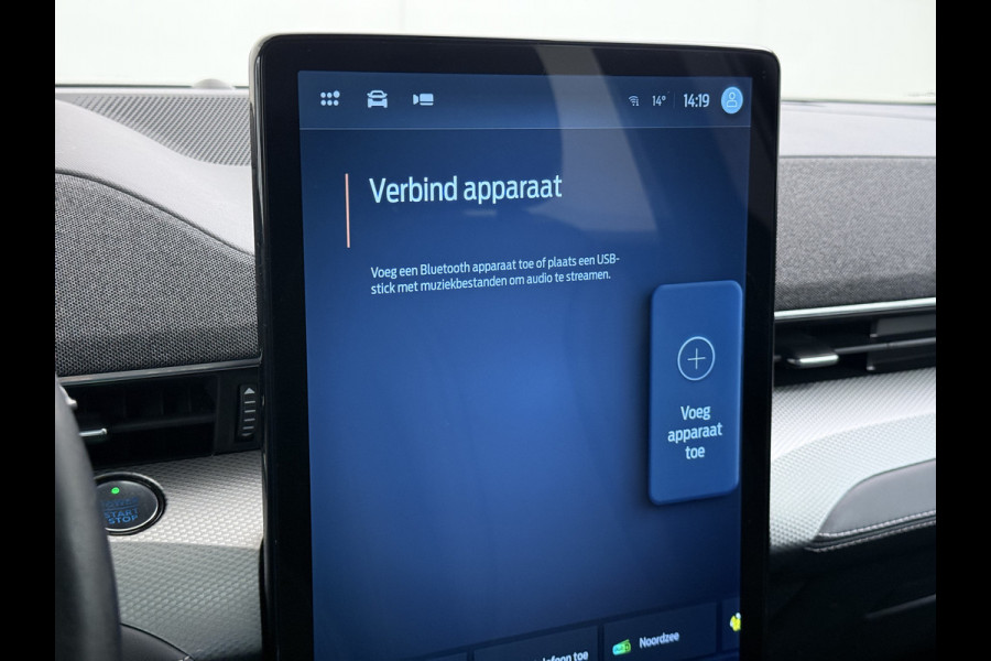 Ford Mustang Mach-E Extended RWD 98 kWh SOH 94% 294pk Pano-Dak Leer+8-weg-Elektr+Verwarmd+Geheugen 360-Camera Bang&Olufsen-HiFi Elektr.Achter Keyless Smartphone-key Dual-Ecc Ford-pass-Connect/Entry Speed-Assist Active-Breaking Blind-Spot-warning Driver-Alerd AB+  LMv LED-Lamp-v+a € 59.000 nieuw Orig.Nederlandse Auto 1e Eigenaar WLTP 610km