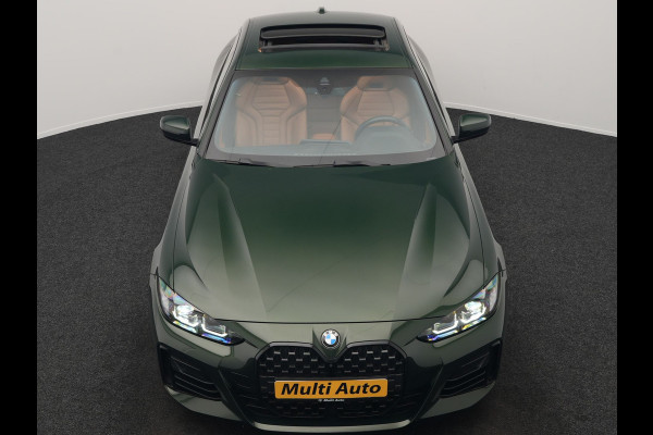 BMW 4 Serie Gran Coupé 430i M Sport 245pk Dealer O.H Sanremo Green | Panodak | Lederen Competition Stoelen Memory & Verwarmd | Adaptive Onderstel | 360 Camera | Harman & Kardon | 19" L.M | Carbon | Apple Carplay | Navigatie | Blis | Virtual | DAB |