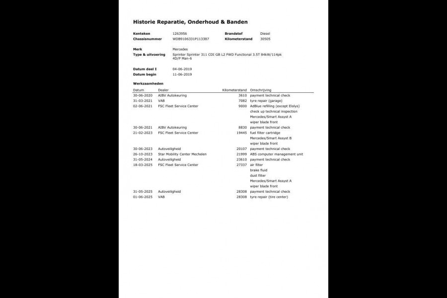 Mercedes-Benz Sprinter 311 CDI GB L2 FWD Functional 3.5T / AIRCO / CAMERA / 3 ZITS / DEALER ONDERHOUDEN / NAVI