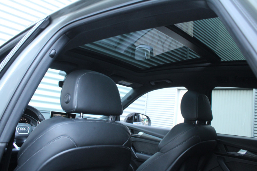 Audi Q5 2.0 TFSI 252pk quattro Sport S Line Black Edition Panoramadak Clima Cruise Navi Camera B&O Leder LMV Trekhaak 2400kg