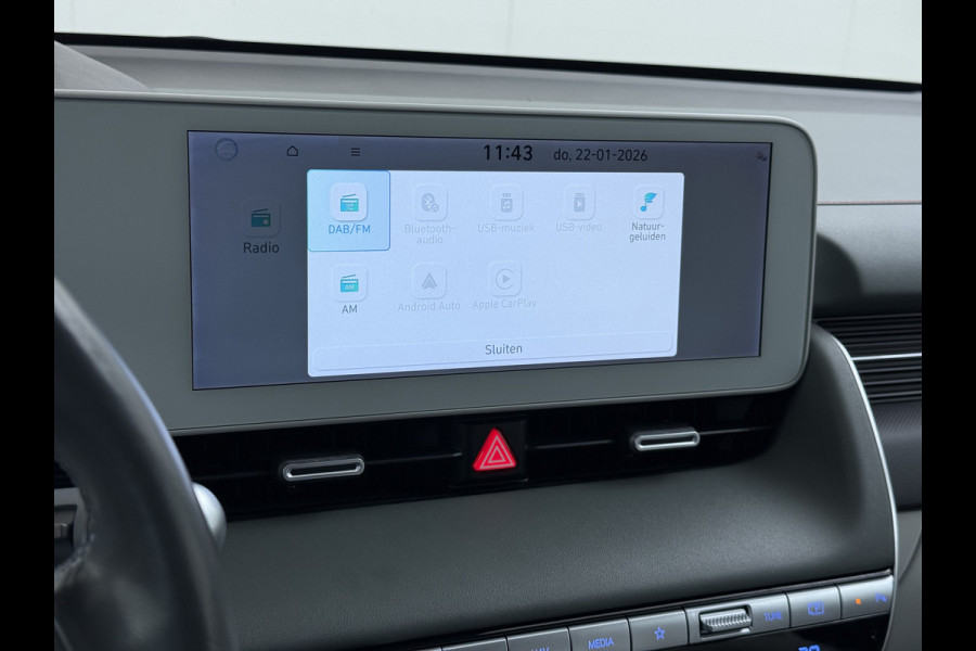 Hyundai IONIQ 5 58 kWh SOH 100% Leer 19"lm Camera Connect+ Warmtepomp Elektr.Stoelen+Stuur-Verwarmd Adaptive-Cruise- Head-up display Bose-HiFi N LED-v/a Blindspot Dodehoekass Grootlicht-assistent Subwoofer Ecall 800V Systeem V2L ondersteuning (3,6kw)