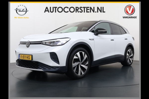 Volkswagen ID.4 204pk First 77kWh SOH 90% Leer/Alcantara Adap.Cruise Navi Ecc Camera Apple Carplay Android Pdc Lmv 20" Stoelverwarming Led Bordherkenning Voor-Klimatisering App-Connect  E-sound Front-Assist Origineel Nederlandse Auto Zeer Compleet 1e eigenaar